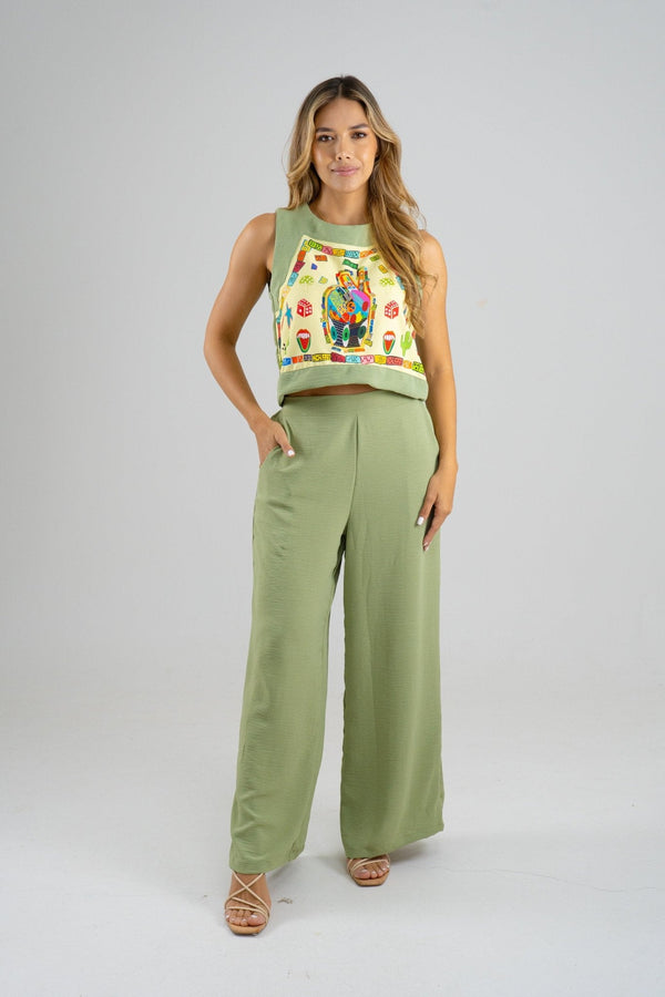 SET CAPRI PANTALON I - VERDE - Sofisticadas