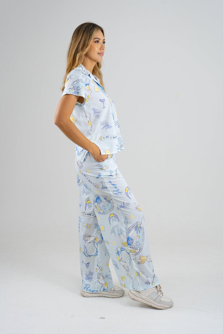 SET DANNA I PANTALON - AZUL - Sofisticadas