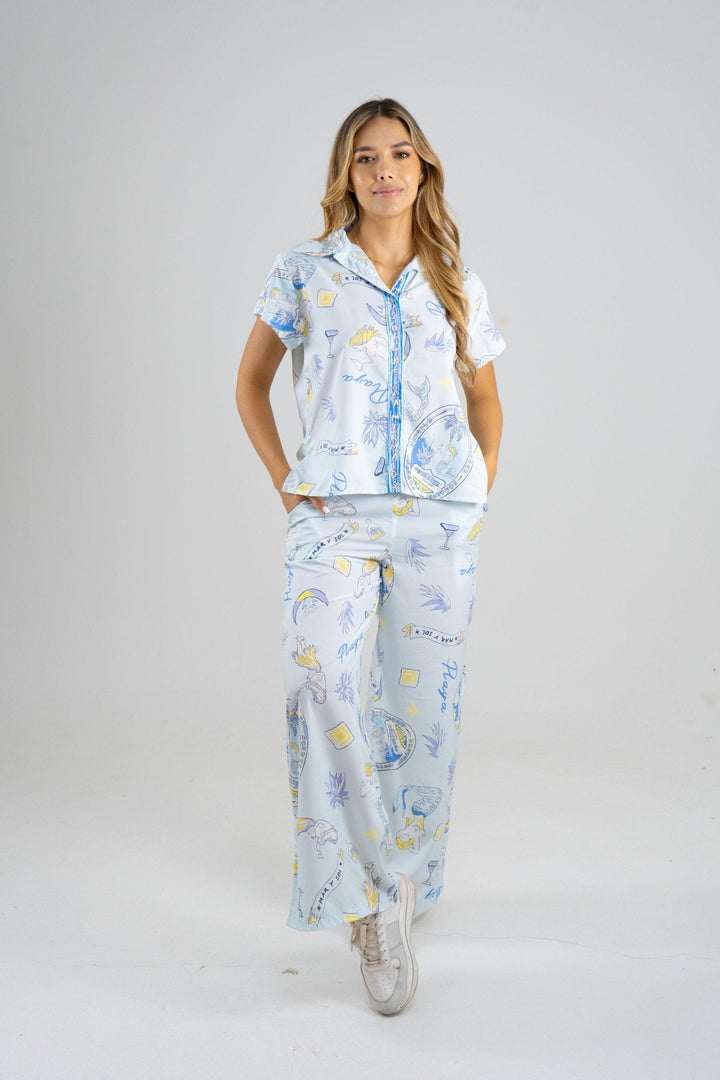 SET DANNA I PANTALON - AZUL - Sofisticadas