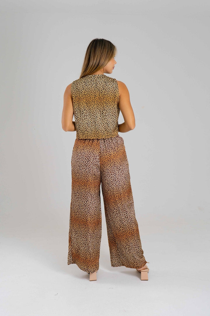 SET PANTALON TATIANA I - ANIMAL PRINT MIEL - Sofisticadas