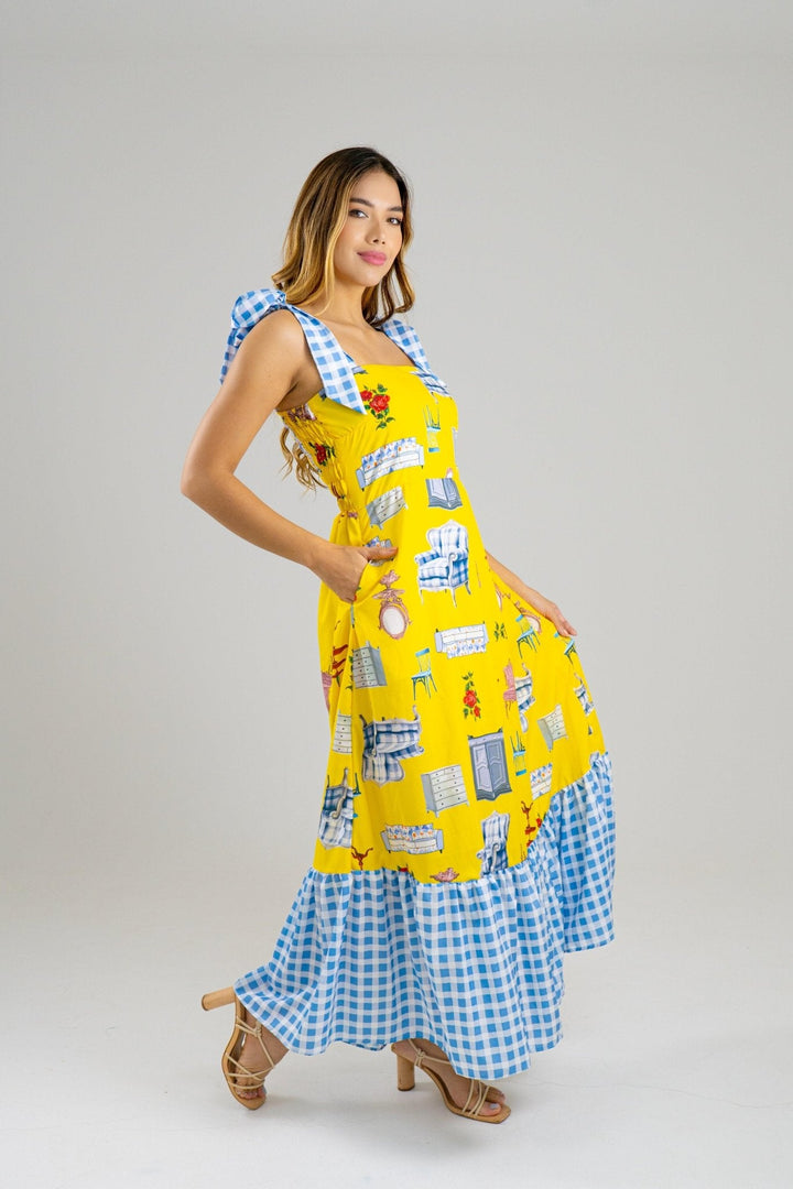 VESTIDO LAURA 3 - AMARILLO - Sofisticadas