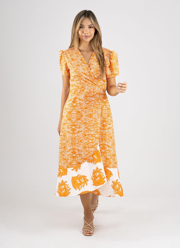 VESTIDO MAITE II - NARANJA - Sofisticadas