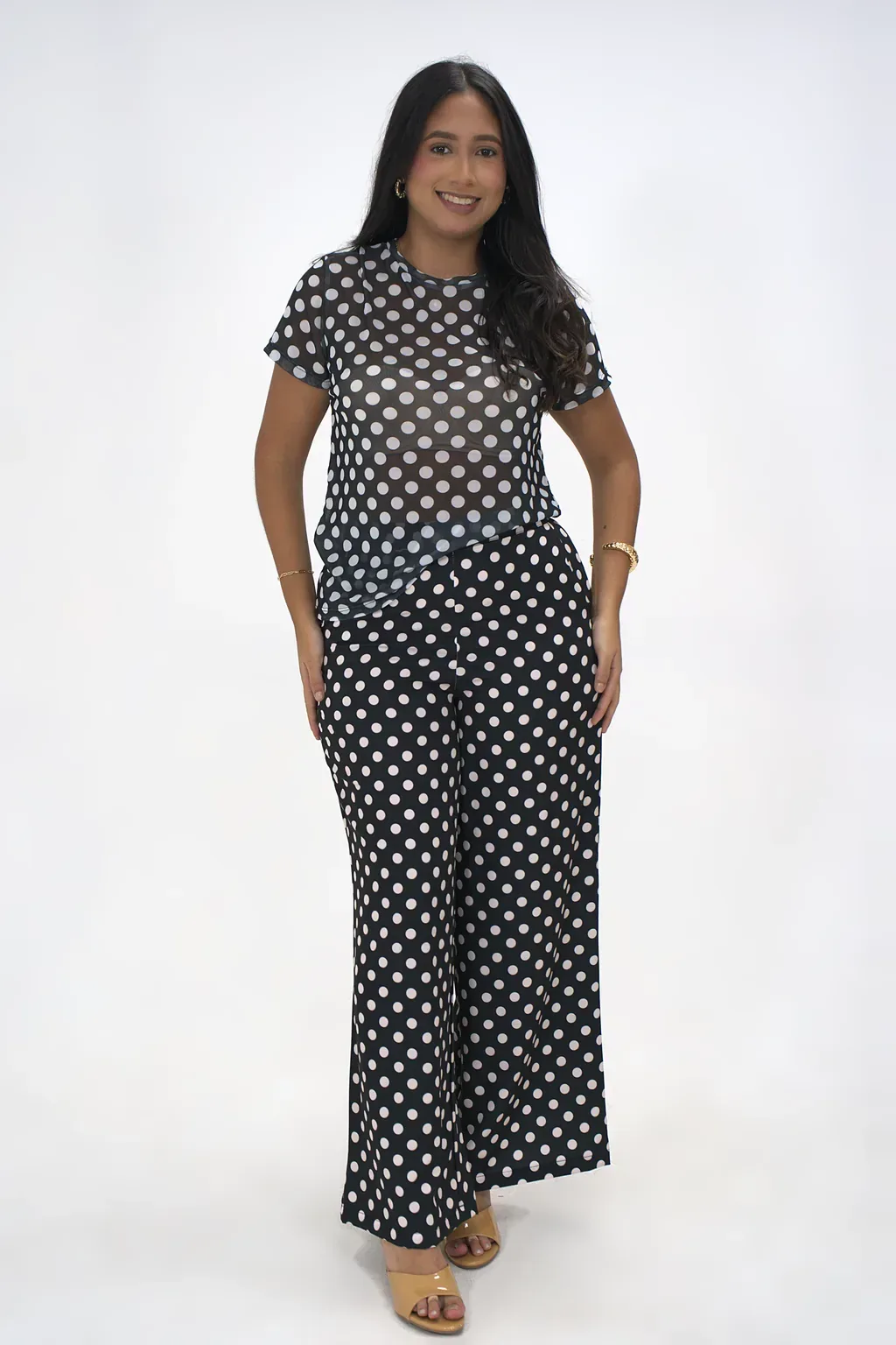 Conjunto Lunares Negro