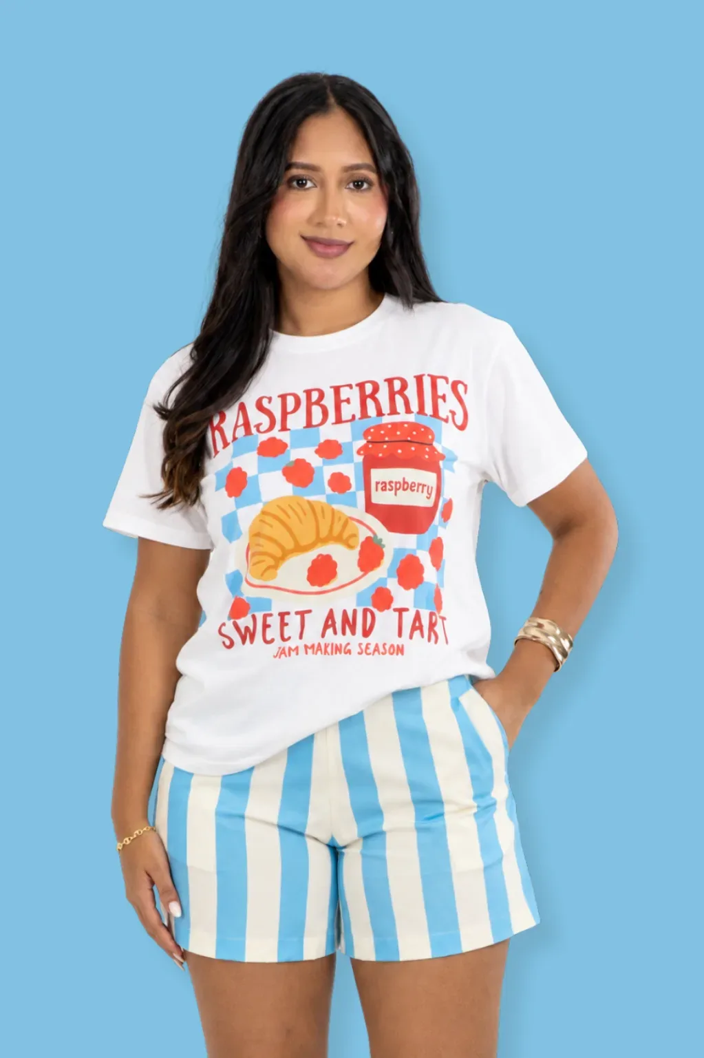 Conjunto Short Rayas Azul