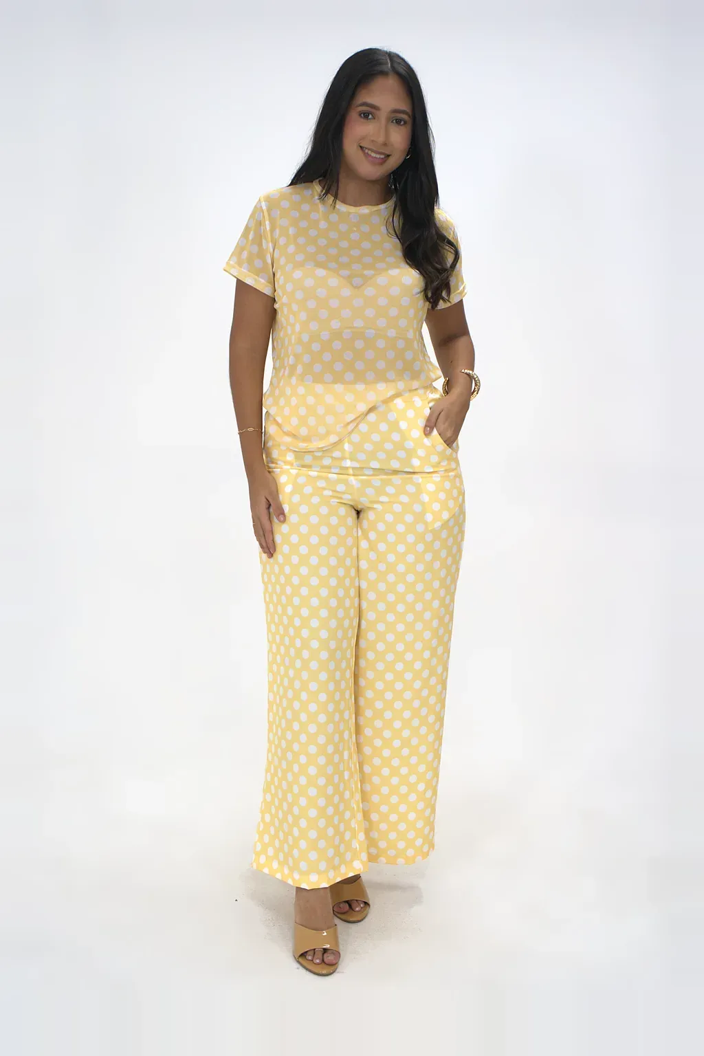 Conjunto Lunares Amarillo