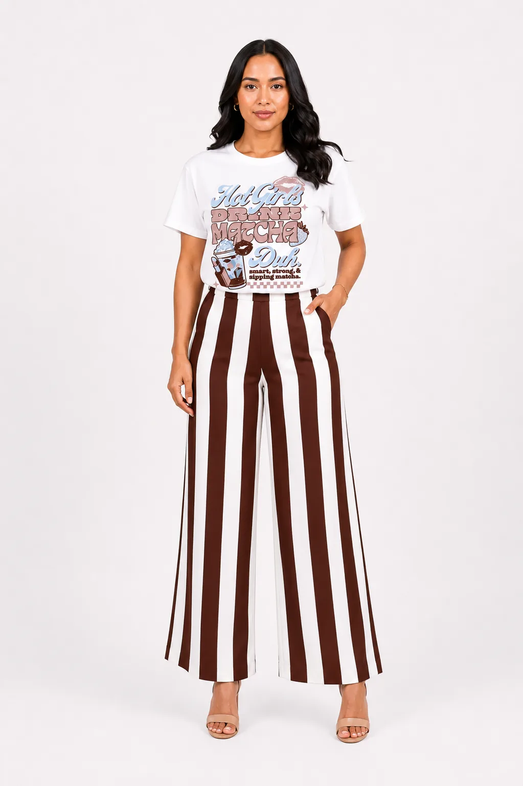 Conjunto Rayas Marron